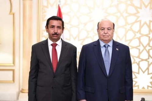 الرئيس هادي وبن عديو محافظ شبوة